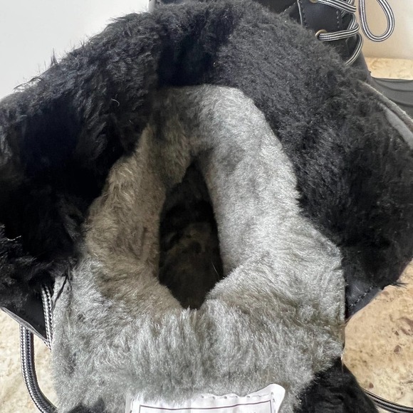 MISHANSHA QUILTED FLEECE LINED‎ ANKLE SNOW BOOTS IN BLACK NWOB WOMEN'S SIZE 7 - Picture 7 of 11